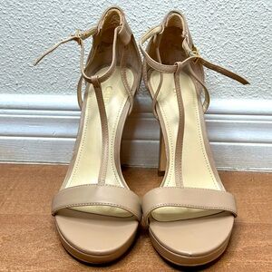 Guess nude sandal heels size 7